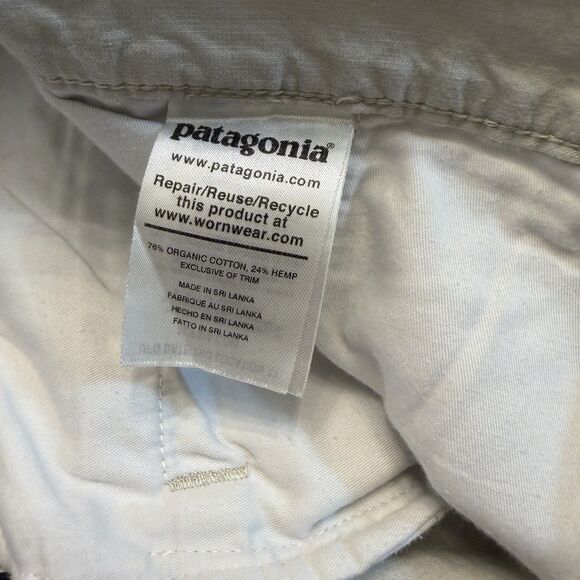 Patagonia Pants Mens 34x32 Khaki Organic Cotton Hemp Chino Casual 55540SP20 - Picture 4 of 10